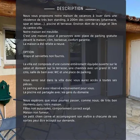 Holiday home Domaine Des Pins, Magasins Proches, Piscine Frejus